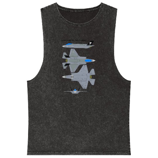 Lockheed Martin F 35B Lightning Mineral Wash Tank Tops