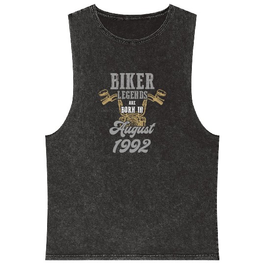 Motorcyclist Motorcycle Biker Born 1992 Mineral Wash Tank Tops