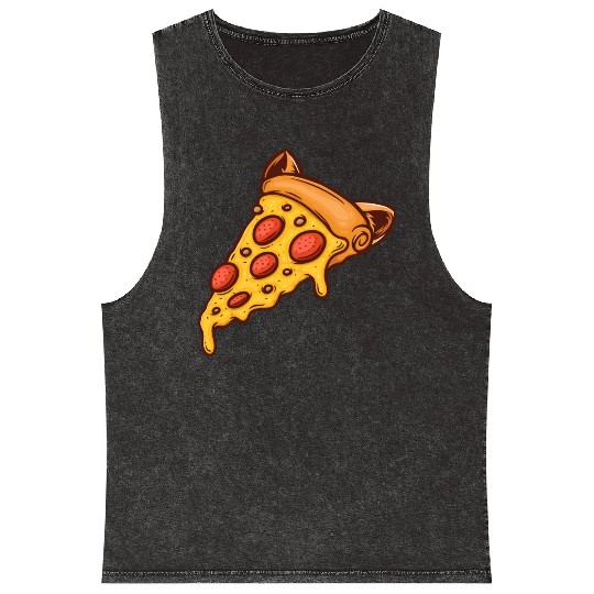 Pizza Cat Cat Lover Pizza Slice Cheese Mineral Wash Tank Tops