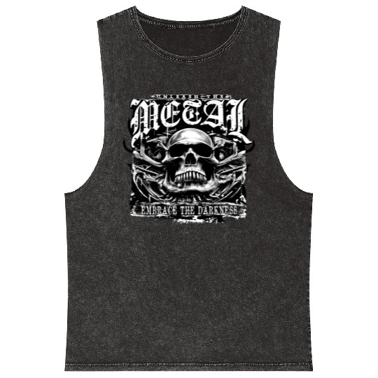 Embrace the darkness, unleash the metal Mineral Wash Tank Tops
