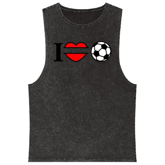 Monogram logo soccer heart Mineral Wash Tank Tops