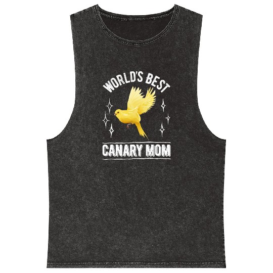 World´s Best Canary Mom Canaries Bird Love Mineral Wash Tank Tops