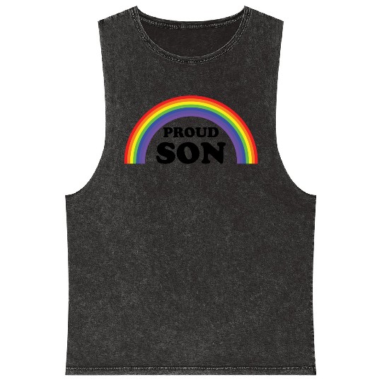 Proud Son Gay Pride Mineral Wash Tank Tops