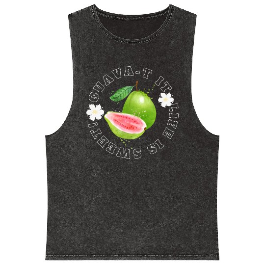 Guava T It Life Is Sweet Mineral Wash Tank Tops