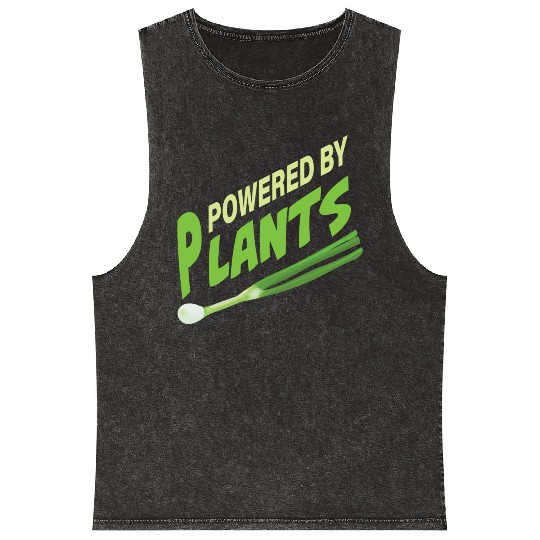 Powered By Plants Vegan Vegetarian Plant Based Mineral Wash Tank Tops