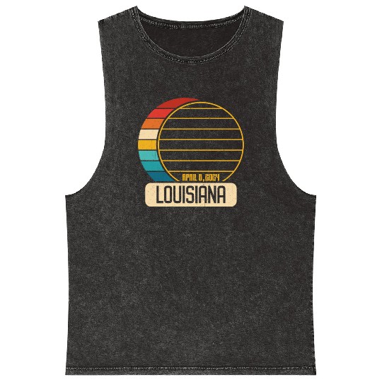 Total Solar Eclipse Louisiana April 28 2024 Mineral Wash Tank Tops