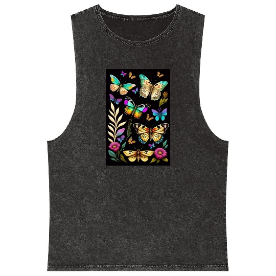 Vibrant Spectrum Mineral Wash Tank Tops