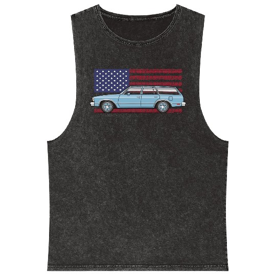 Usa Light Blue Mineral Wash Tank Tops