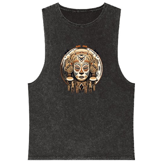 music, african sound, drum, gift Mineral Wash Tank Tops
