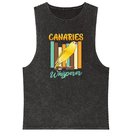 Canary Whisperer Bird lover Canaries Mineral Wash Tank Tops