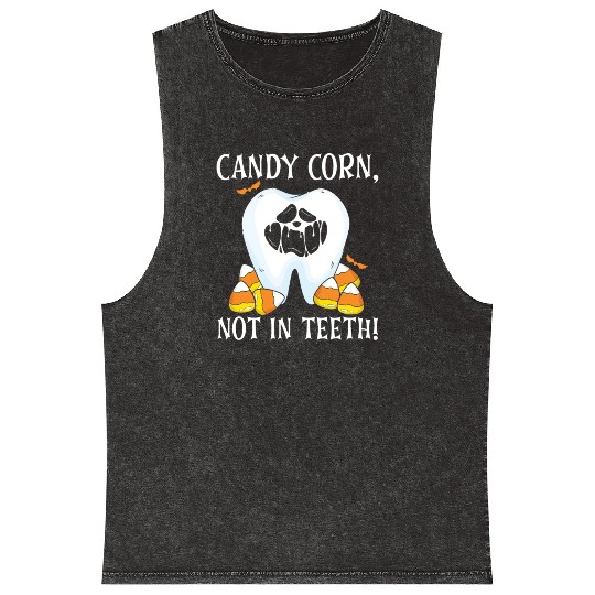 Candy Corn, Not in Teeth! Mineral Wash Tank Tops