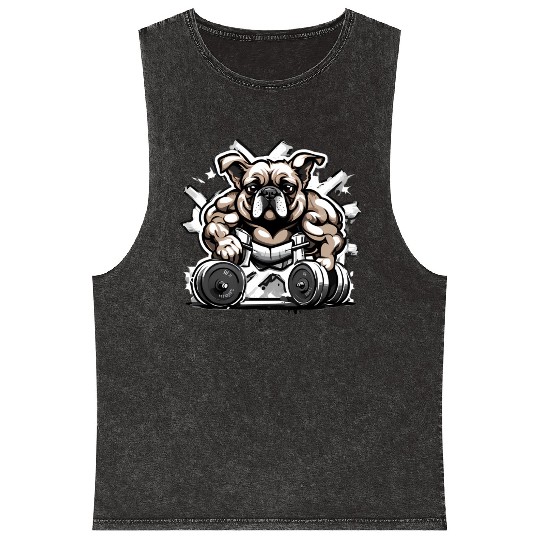 Elevate your workout game with our 'Gym Beast' Mineral Wash Tank Tops