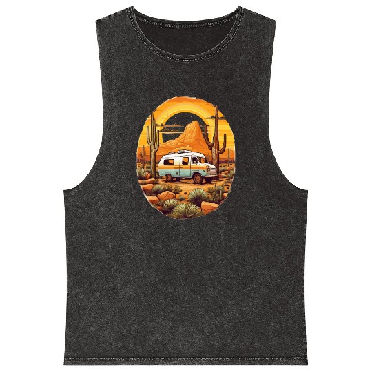 Nature, camping, freedom, independent, gift, Mineral Wash Tank Tops