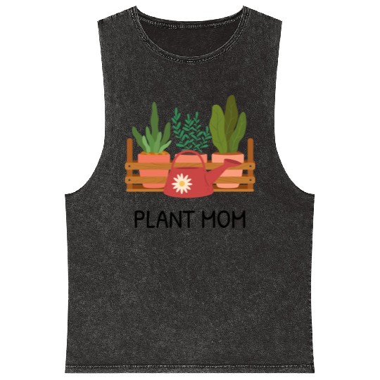 Pot Plant Mom Mineral Wash Tank Tops