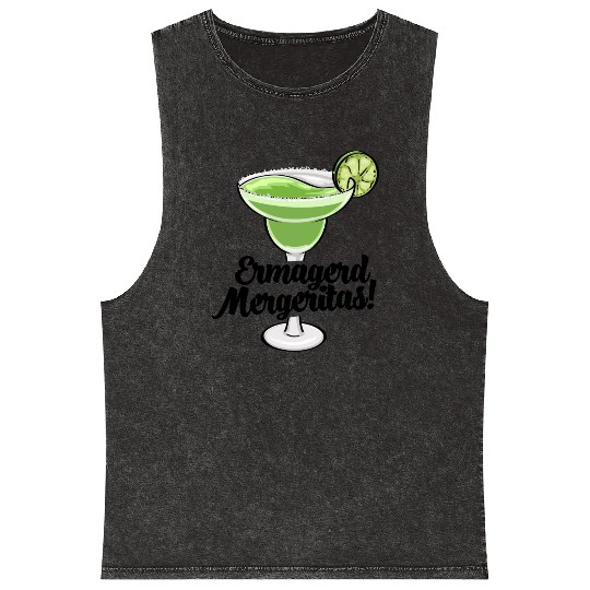 Ermagerd Margarita Mineral Wash Tank Tops