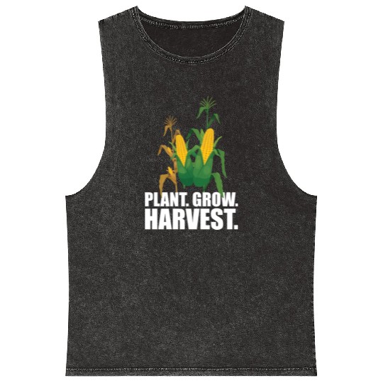 Corn Farmer Plant Grow Harvest Mineral Wash Tank Tops