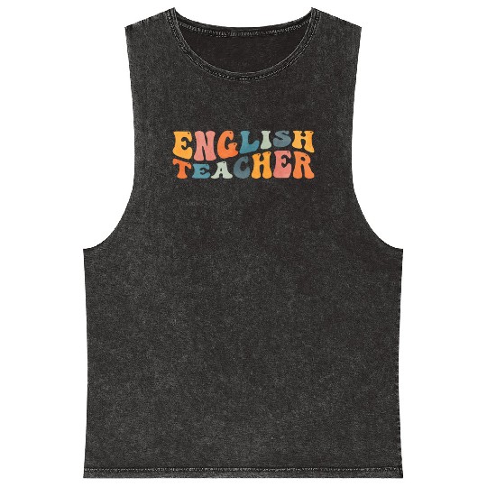 Groovy English Teacher Grammar Literature Teaching Mineral Wash Tank Tops