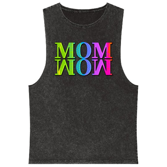 mama mom wow mothers day funny cute family mother Mineral Wash Tank Tops