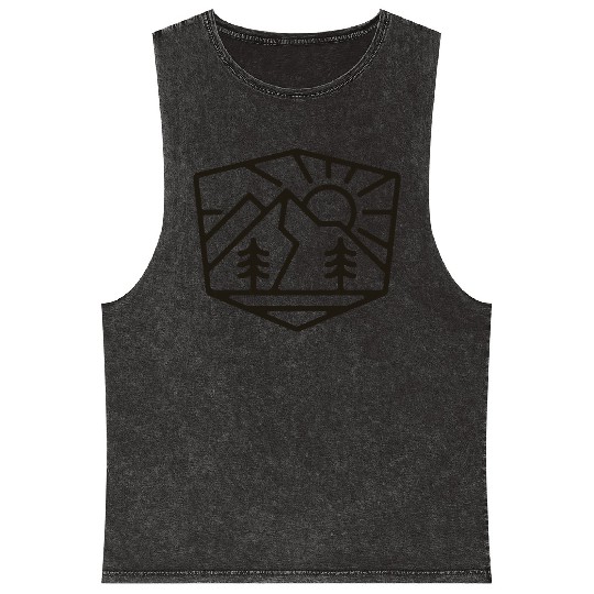 Sunrise And Mountain Mineral Wash Tank Tops