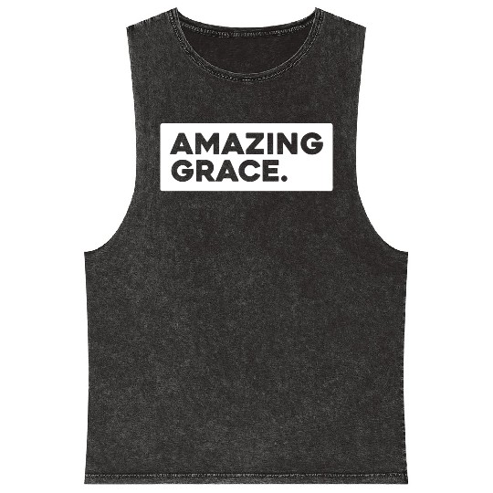 Amazing Grace Love Jesus Christian Christmas Mineral Wash Tank Tops