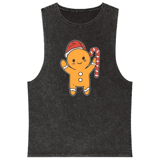 Gingerbread Cookie Baker Gift Mineral Wash Tank Tops