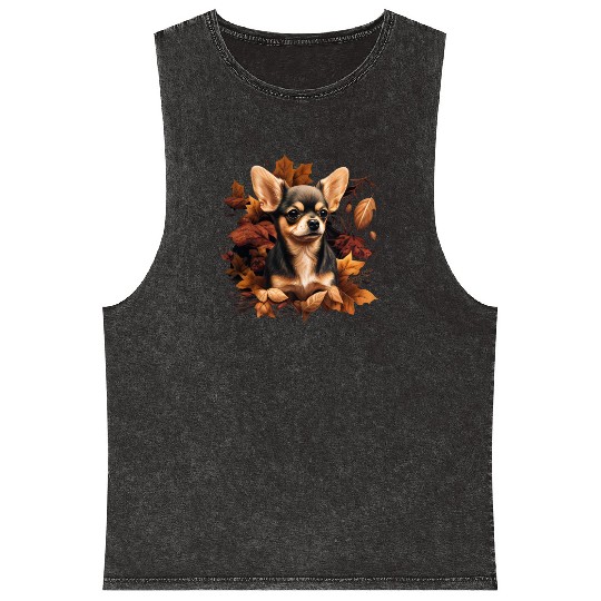 Chihuahua | Thanksgiving Day Farmer Food Autumn Mineral Wash Tank Tops