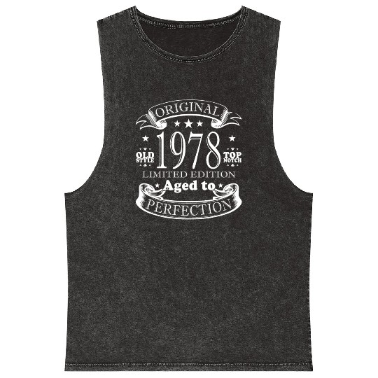 1978 vintage birthday year of birth 1978 gift Mineral Wash Tank Tops