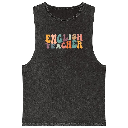 Groovy English Teacher Grammar Literature Teaching Mineral Wash Tank Tops