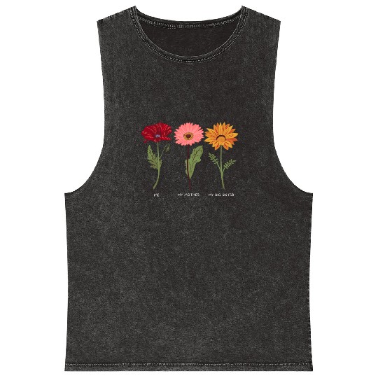 Big sister and mom and me Mineral Wash Tank Tops