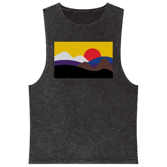 Colors of Jiu Jitsu Belts Minimalist Sun Mineral Wash Tank Tops