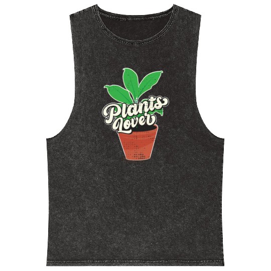 Plants Lover Mineral Wash Tank Tops