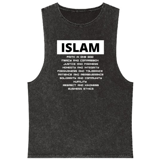 The Values Of Islam Mineral Wash Tank Tops