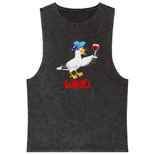 Seagull Mineral Wash Tank Tops Wine Lover North German Seagulls