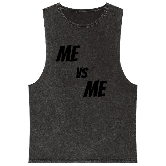 Me vs Me (black) Mineral Wash Tank Tops