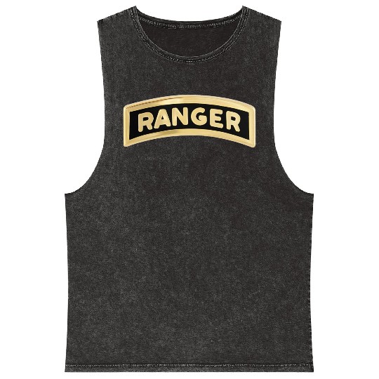 us army ranger tab enameled Mineral Wash Tank Tops