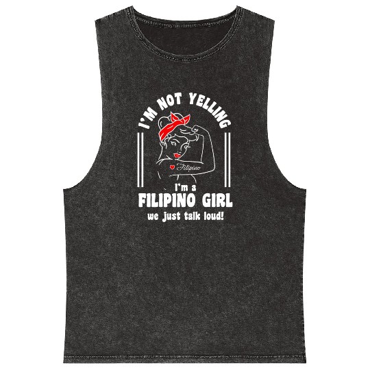 Filipino Girl Design for Proud Pinays Mineral Wash Tank Tops
