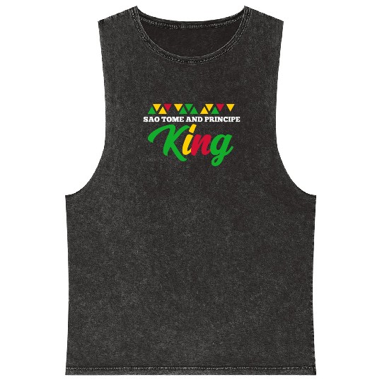 Sao Tome And Principe King Mineral Wash Tank Tops