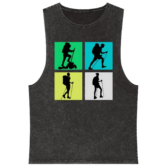 I love hiking , sports hiking lovers gift Mineral Wash Tank Tops