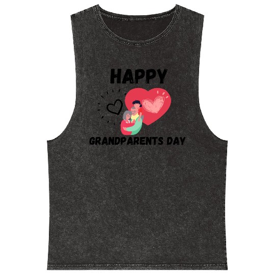 Happy Grandparents Day Mineral Wash Tank Tops