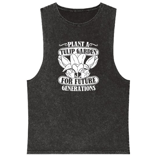 Tulip Gardening Tulips Mineral Wash Tank Tops