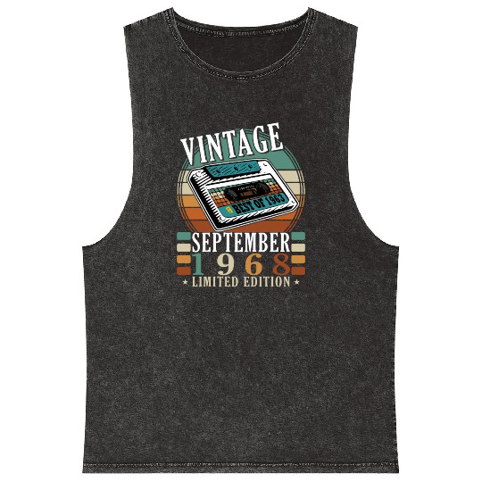 september 1968 Anniversary september 1968 septembe Mineral Wash Tank Tops