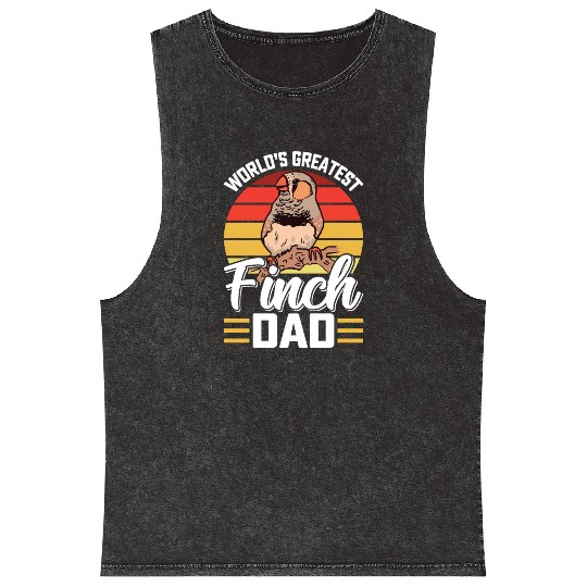 World´s best Finch Dad Finches Dad Bird lover Mineral Wash Tank Tops