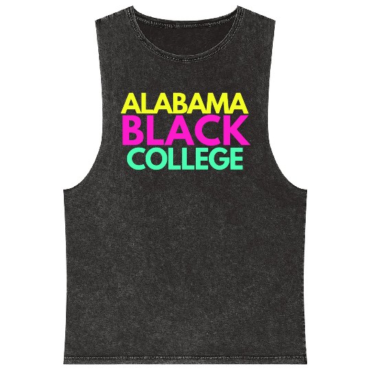 Albm #3 Black College (Fraternity Edition) Mineral Wash Tank Tops