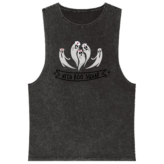 Cute NICU Halloween | NICU boo squad design Mineral Wash Tank Tops