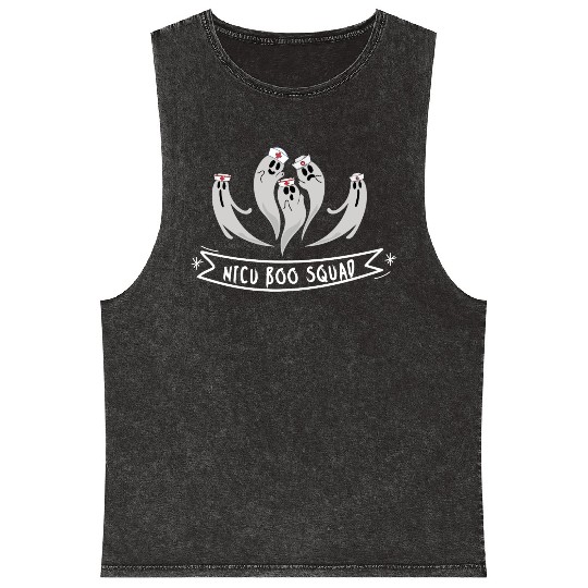 Cute NICU Halloween | NICU boo squad design Mineral Wash Tank Tops