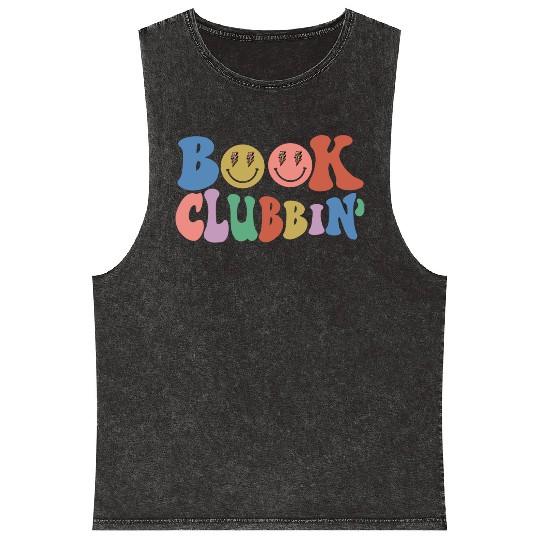 Book Clubin Librarian Literature Lover Book Nerd Mineral Wash Tank Tops