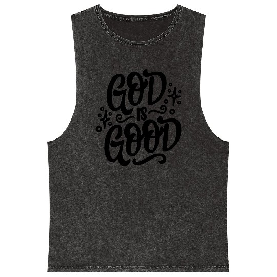 God is Good Mineral Wash Tank Tops