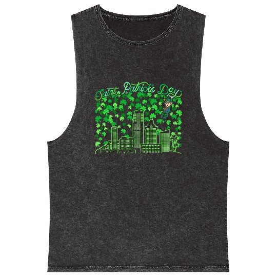 Saint Patrick's Day Miami Florida Mineral Wash Tank Tops