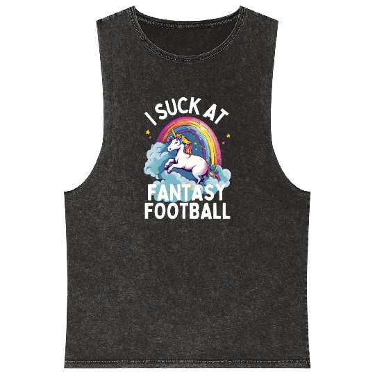 I Suck at Fantasy Football Mineral Wash Tank Tops