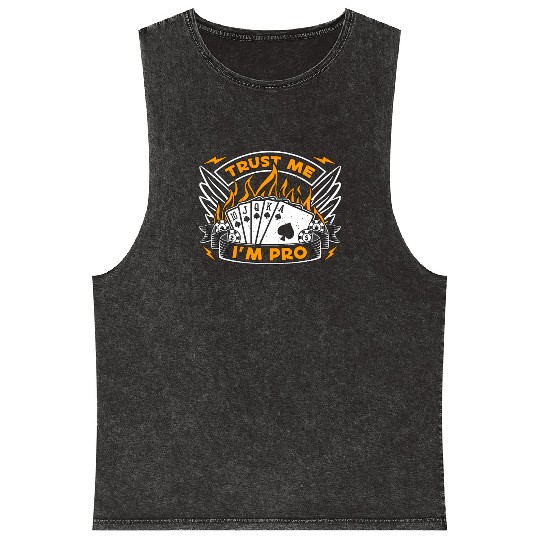 Classic Blackjack Trust Me I'm Pro Loves Card Game Mineral Wash Tank Tops